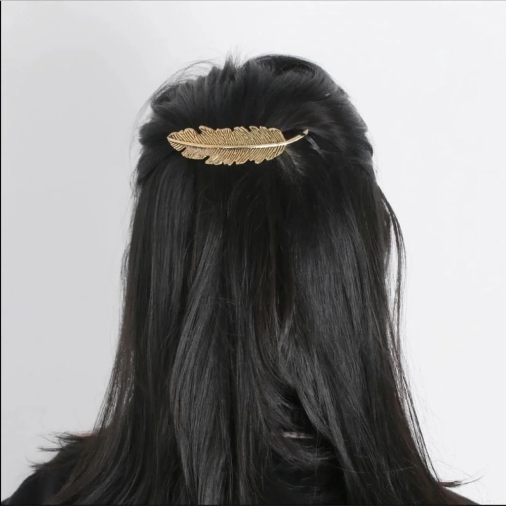 Brand New Metal Leaf Hair Clips